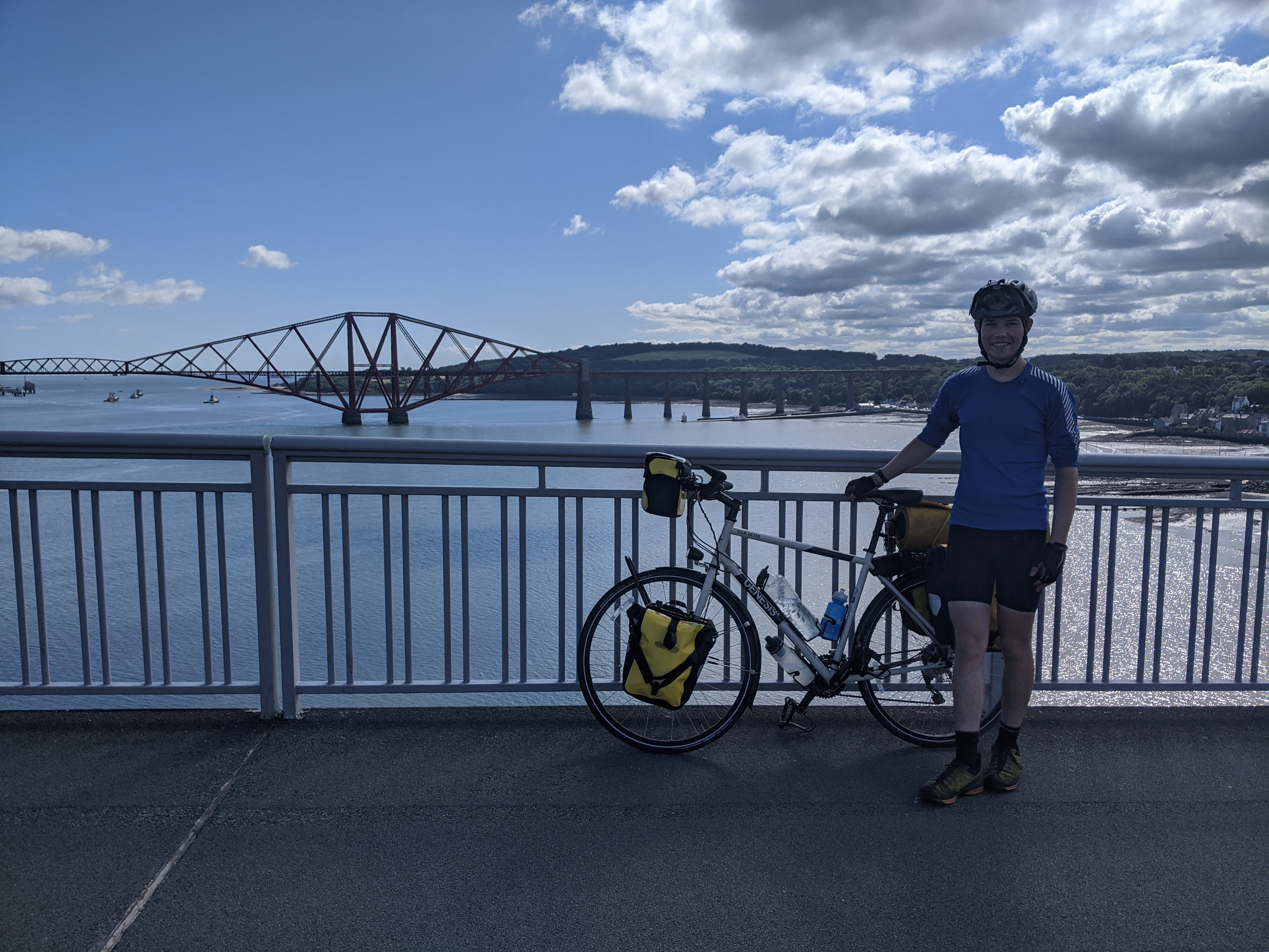 Forth Road Bridge, with views of the rail bridge